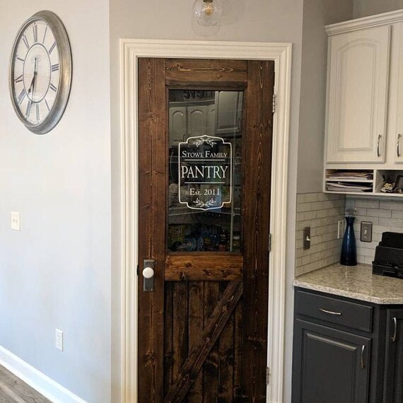 Pantry Door Decal Custom Pantry Door Kitchen Decal Home Etsy