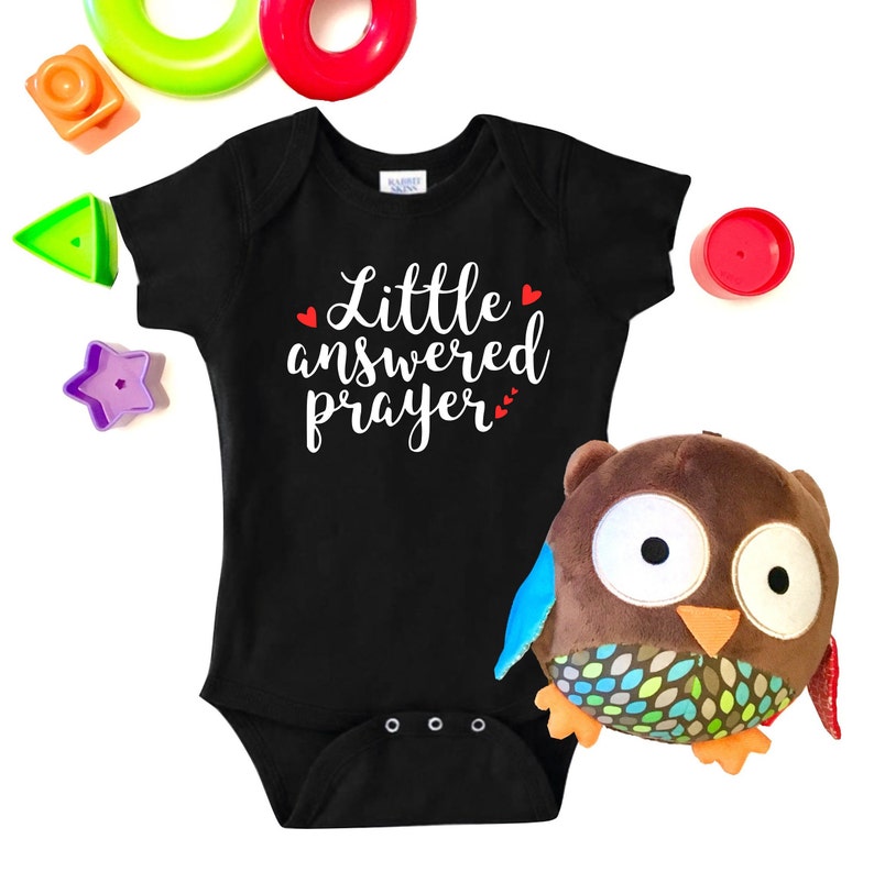 Little Answered Prayer Baby onesie New Baby gift Baby Shower gift Coming home outfit Baby outfit Custom Baby Onesie Custom Onesie
