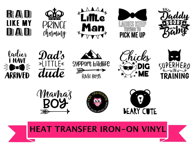 Decorating Station Heat Transfer Vinyl Baby Onesie Kit Etsy