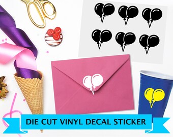 BALLOON Sticker pack, Party Favors, Invitation sticker, balloons sticker, Vinyl Stickers, Envelope Seal, Planner Stickers, Party Decorations
