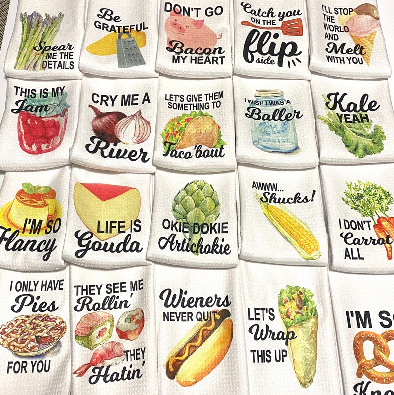 Funny Kitchen Towel Punny Dish Towel Song Lyric Towel - Etsy Canada