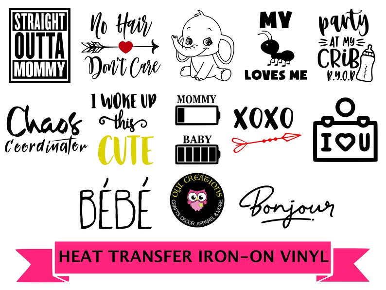 Decorating Station Heat Transfer Vinyl Baby Onesie Kit Etsy