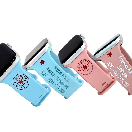Medical Alert ID Apple Watch Strap Bracelet Pacemaker Etsy UK