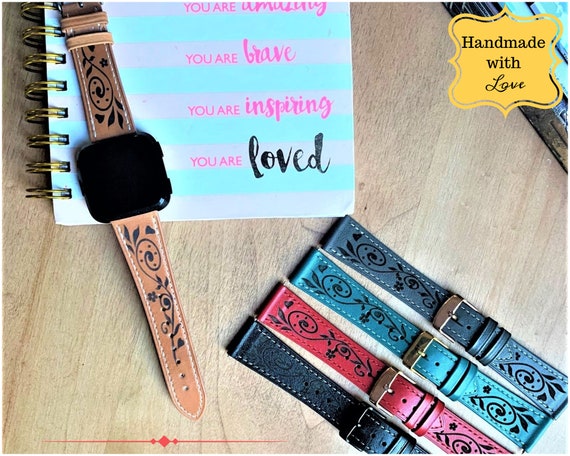 floral fitbit versa band