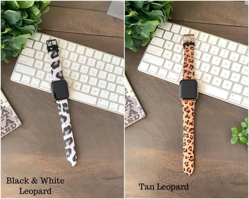 Leopard Apple Watch Band 38mm Denim Apple Watch Band Plaid Etsy