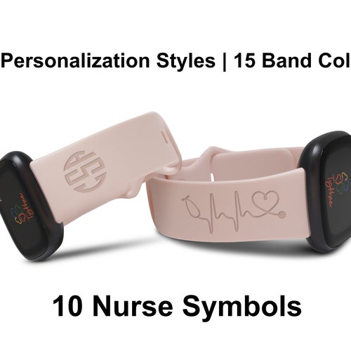 Versa 3 Personalized Fitbit Versa 3 Bands for Nurse Custom Etsy