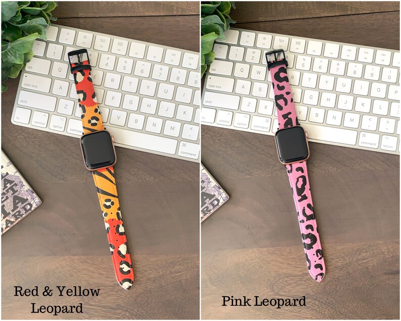 Leopard Apple Watch Band 38mm Denim Apple Watch Band Plaid Etsy