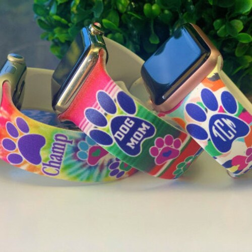 Dog Paw Print Apple Watch Band Dog Print Silicone Apple Watch Etsy