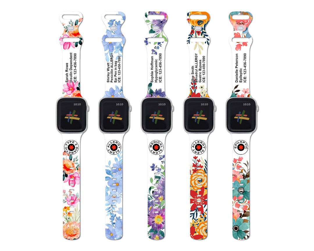 Medical Alert Apple Watch Band Medical Braceletmedical Alert Etsy