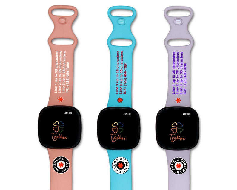 Medical Versa 3 Watch Band Fitbit Versa 3 Bands Custom Watch Etsy