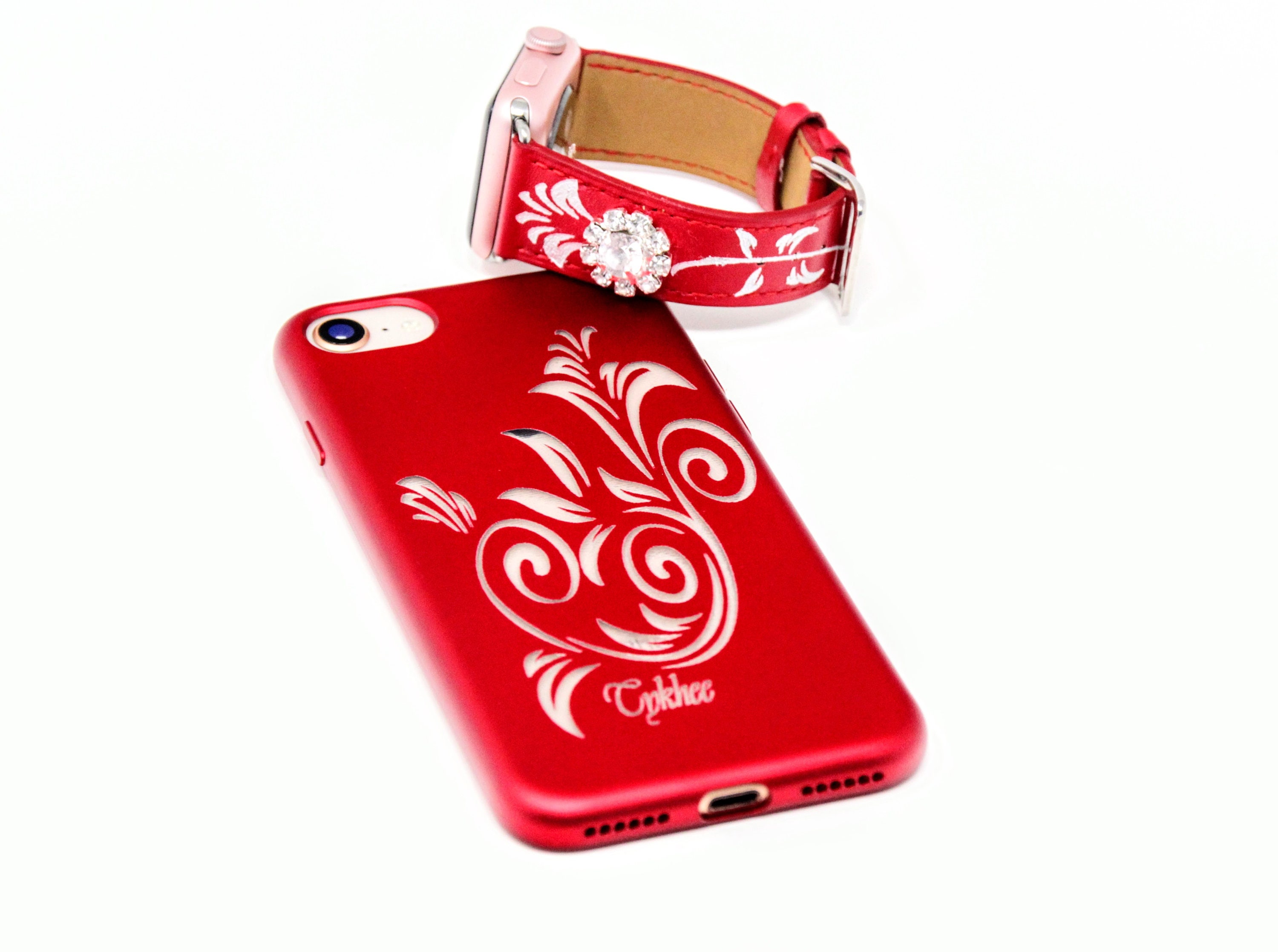 Matching iPhone case Apple Watch Band Floral iPhone case Etsy