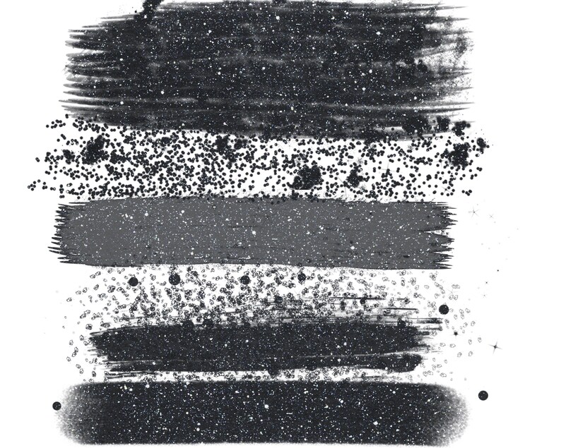 Black glitter brush strokes png clip art glitter clip art | Etsy