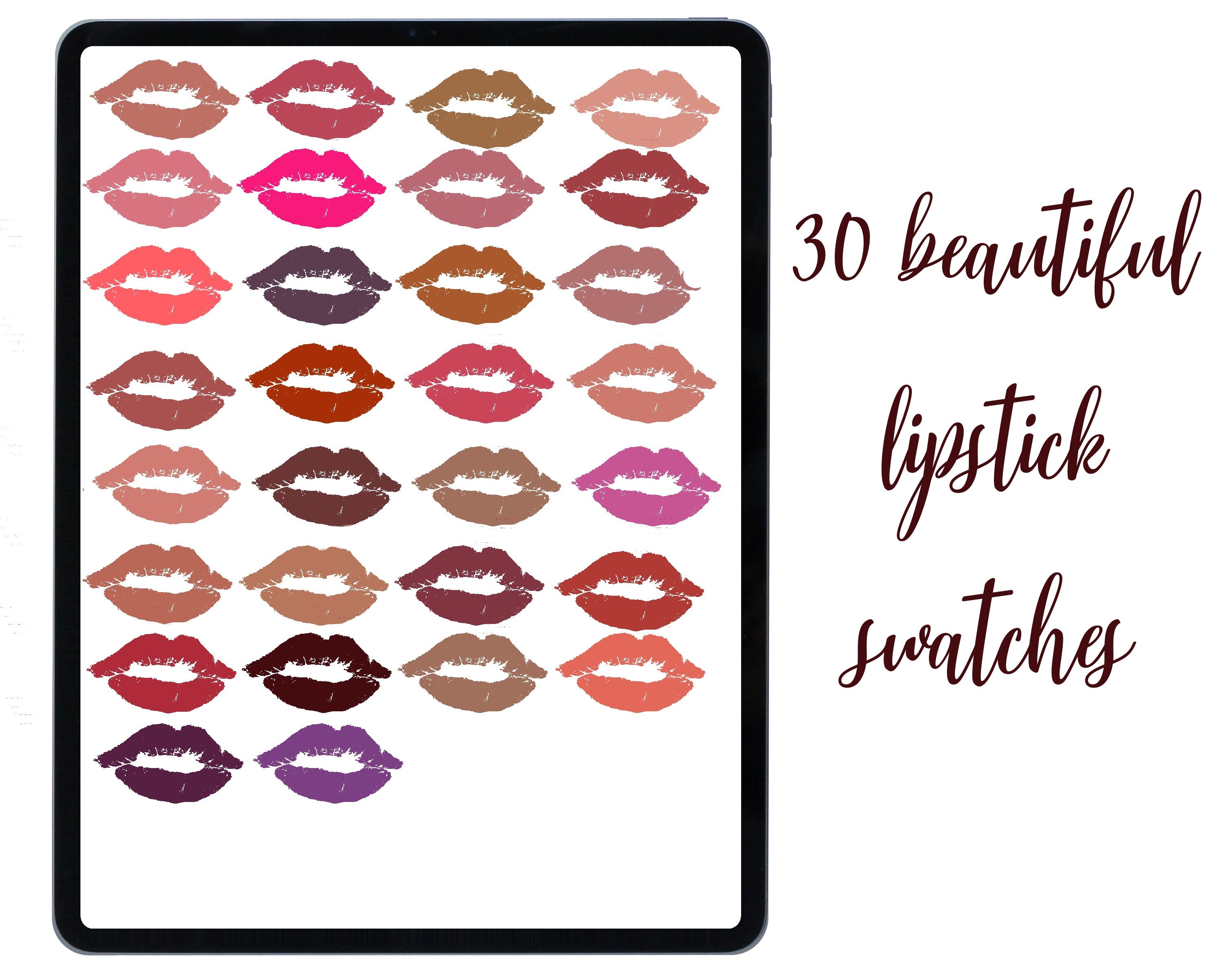Procreate Lipstick Palette Swatches for Lipstick Fashion Etsy