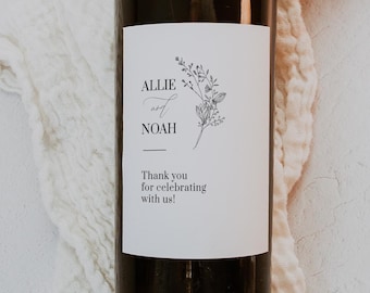 Set of 10 Personalized Wine Labels for Anniversaries, Weddings, Receptions, and Parties | Bottle Labels | Wine Stickers | Party Gifts