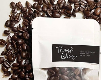 Coffee Favors - Without Coffee | Resealable Pouch  | The Perfect Blend | Wedding Favors | Coffee Favor Bags |