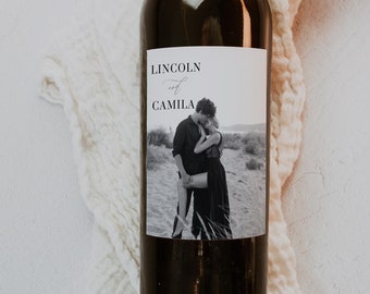 Set of 10 Personalized Wine Labels for Anniversaries, Weddings, Receptions, and Parties | Bottle Labels | Wine Stickers | Party Gifts
