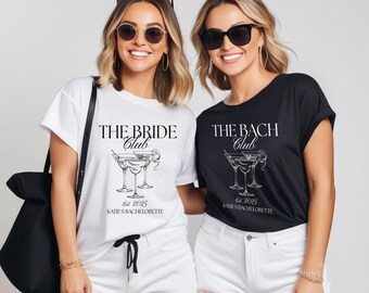 The Bride and The Bach Club Bachelorette Shirts | Custom Bachelorette Party Shirts | Bridal Party Shirts | Bachelorette T-Shirts