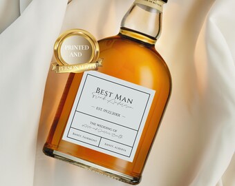 Etiqueta de whisky / Etiqueta personalizada / Recuerdo de fiesta / Caja de propuesta de padrinos de boda / Caja de padrinos de boda / Regalo de padrinos de boda / ¿Serás mi padrino de boda?