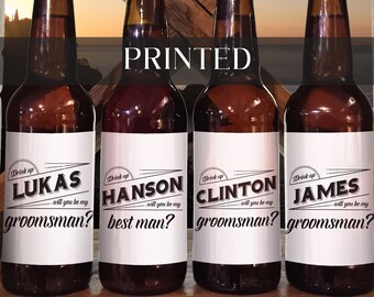 Beer Label  | Proposal | Alcohol Labels | Best Man Proposal | Groomsman Proposal | Bachelor labels | Bachelor Party Favors | Wedding Party