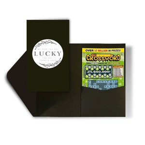 Set di 25 bomboniere della lotteria / Porta biglietti della lotteria personalizzati / Porta biglietti da grattare / Bomboniere nuziali personalizzabili