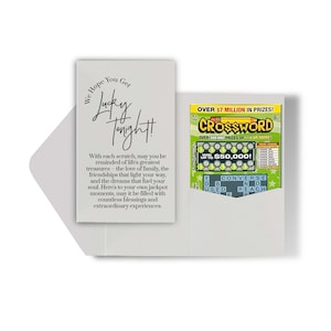 Lot de 25 cadeaux de loterie | Porte-billets de loterie personnalisés | Porte-cartes à gratter | Cadeaux de mariage personnalisables