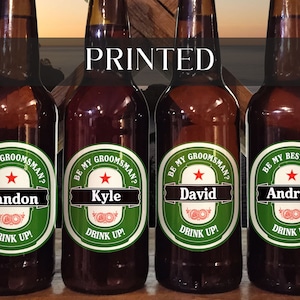 Beer Label  | Proposal | Alcohol Labels | Best Man Proposal | Groomsman Proposal | Bachelor labels | Bachelor Party Favors | Wedding Party