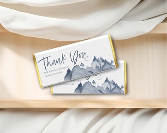 Set of 15 Wedding Chocolate Bar Wrappers | Chocolate Bar Labels | Personalized Wedding Favors | Chocolate Bar Wrappers