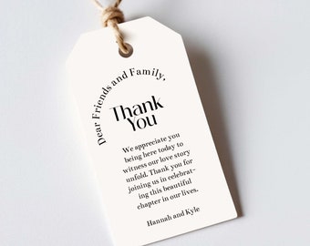 Set mit 25 personalisierten Geschenkanhängern | Gunst-Tags | Dankeschön-Tags | Hochzeits-Tags | Willkommens-Tag | Taschenetikett | Geschenktüte