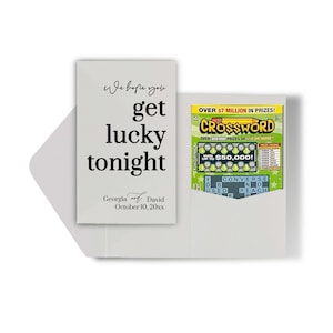 Lot de 25 cadeaux de loterie | Porte-billets de loterie personnalisés | Porte-cartes à gratter | Cadeaux de mariage personnalisables