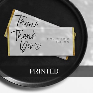 Printed Wedding Chocolate Bar Wrappers | Custom Chocolate Bar Labels | Personalized Wedding Party Favors | Wedding Guest Gift | Engagement