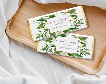 Set of 15 Personalized Wedding Chocolate Bar Wrappers | Chocolate Bar Labels | Personalized Wedding Favors | Chocolate Bar Wrappers
