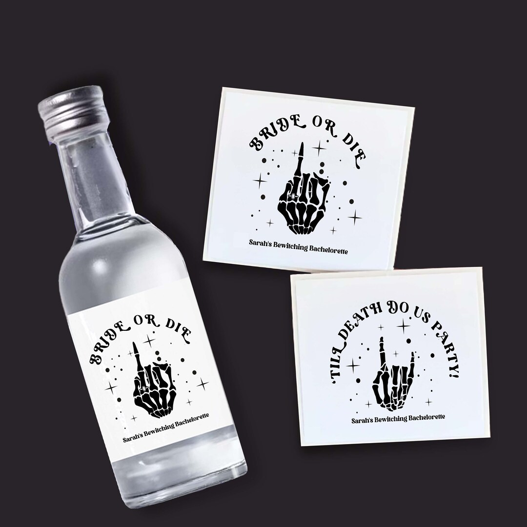 Spent Shot Labels Set of 12 Bottle Labels Bachelorette Party Favors Mini Shot Labels ...