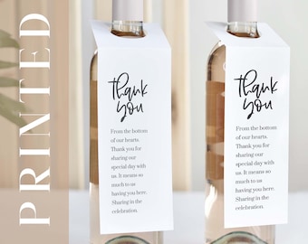 PRINTED | Sold in Sets of 2 | Wine and Champagne Hang Tags | Wine Bottle Tag | Guest Gift | Dinner Party Gift | Dinner Wine Tag | Bottle Tag