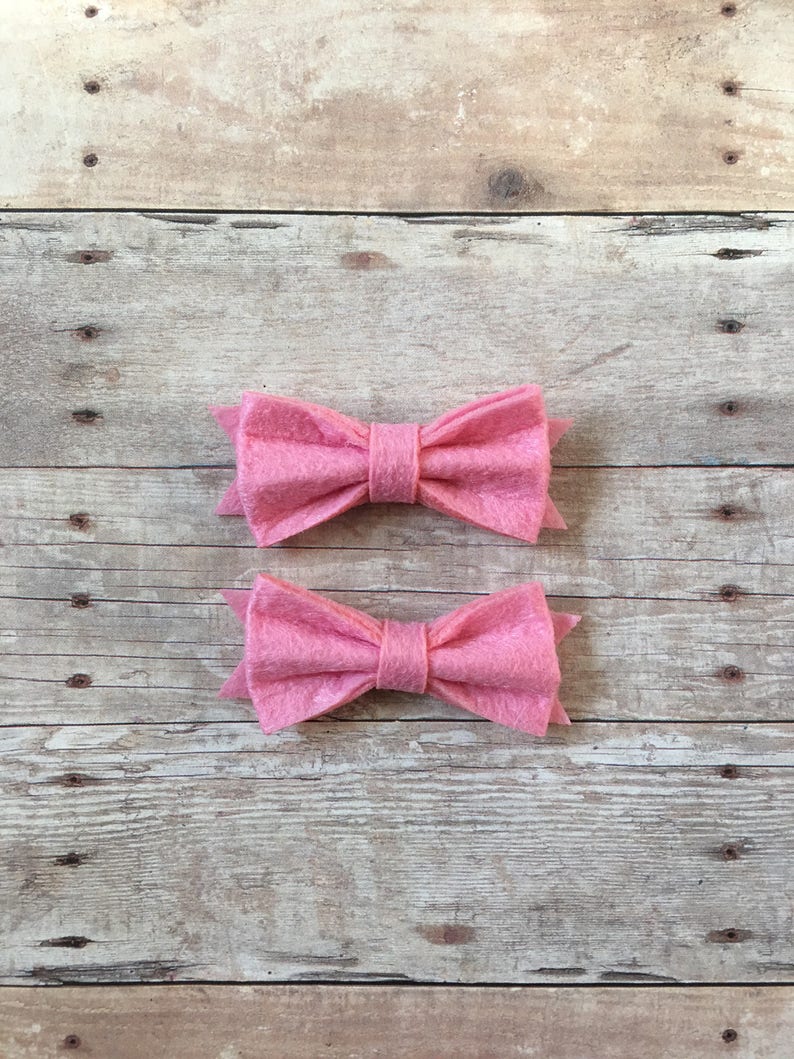 Mini Felt Bows Baby Hair Bow Pink Headband 2 Inch Diy Supply Supplies