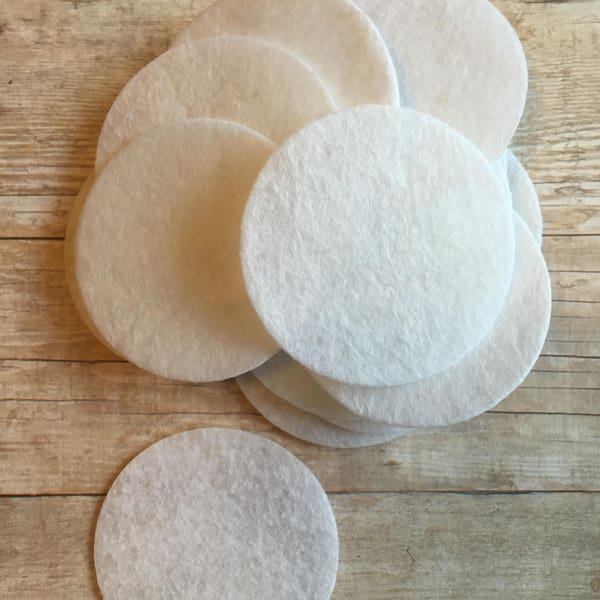 1.5" Die Cut Felt Circles, White felt circles, DIY headbands, Felt Circles, 1.5" Circle