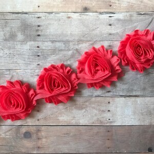 Shabby Flower trim Rose Trim 12 yard Chiffon Trim Wholesale Trim Neon Yellow Shabby Rose Trim Shabby Flower Shabby Chic