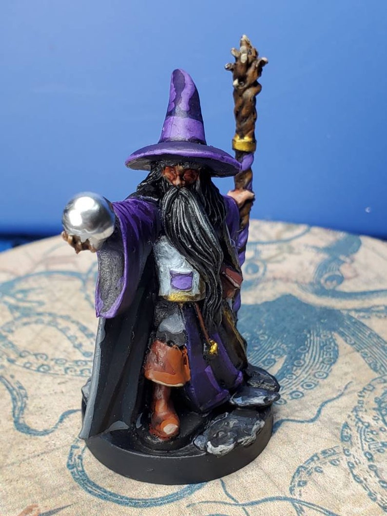 Wizard Mini Hand Painted Metal Wizard Mini - Etsy