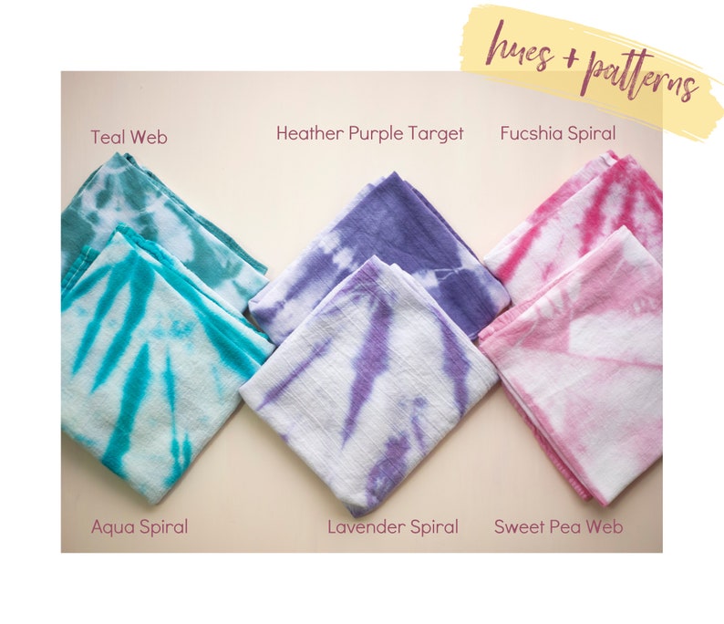 Mermaid Palette Tie Dye Flour Sack Towel Choice of Color and Etsy
