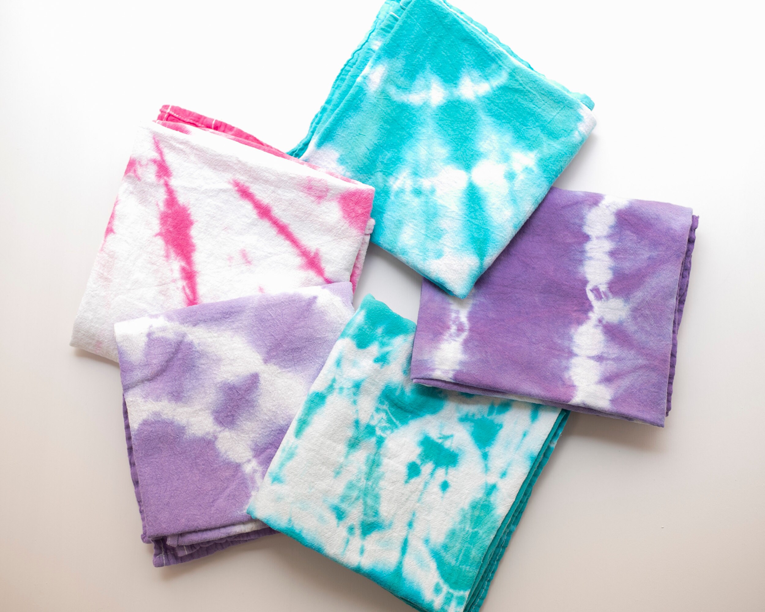 Mermaid Palette Tie Dye Flour Sack Towel Choice of Color and Etsy
