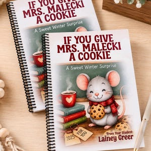 Personalized Teacher Cookie Book • Christmas Storybook (8×10 Coil Bound)