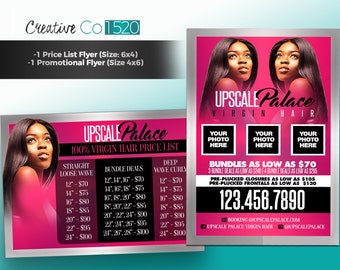 hair salon flyer etsy hair salon flyer