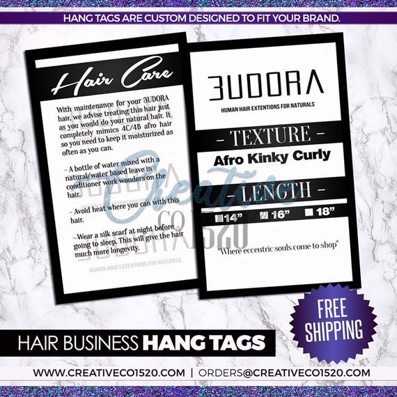 Bundle Hang Tags Hair Extension Packaging Hair Bundle Tags Etsy