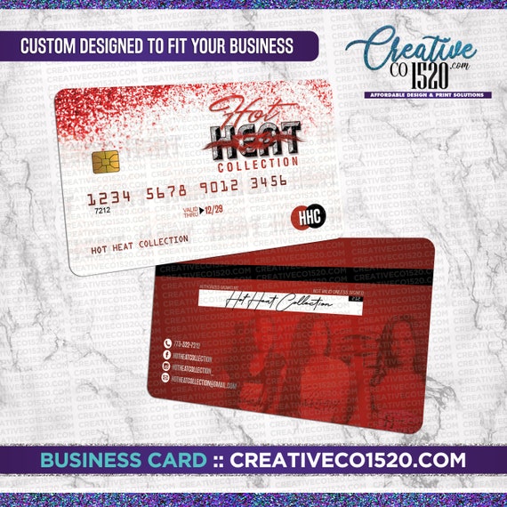 Credit Card Style Business Cards Credit Card Business Card Etsy