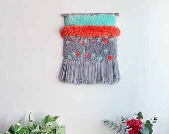 Colorful Woven Wall Hanging Tapestry - Contemporary Art - Home Interior Decor - Space Dots