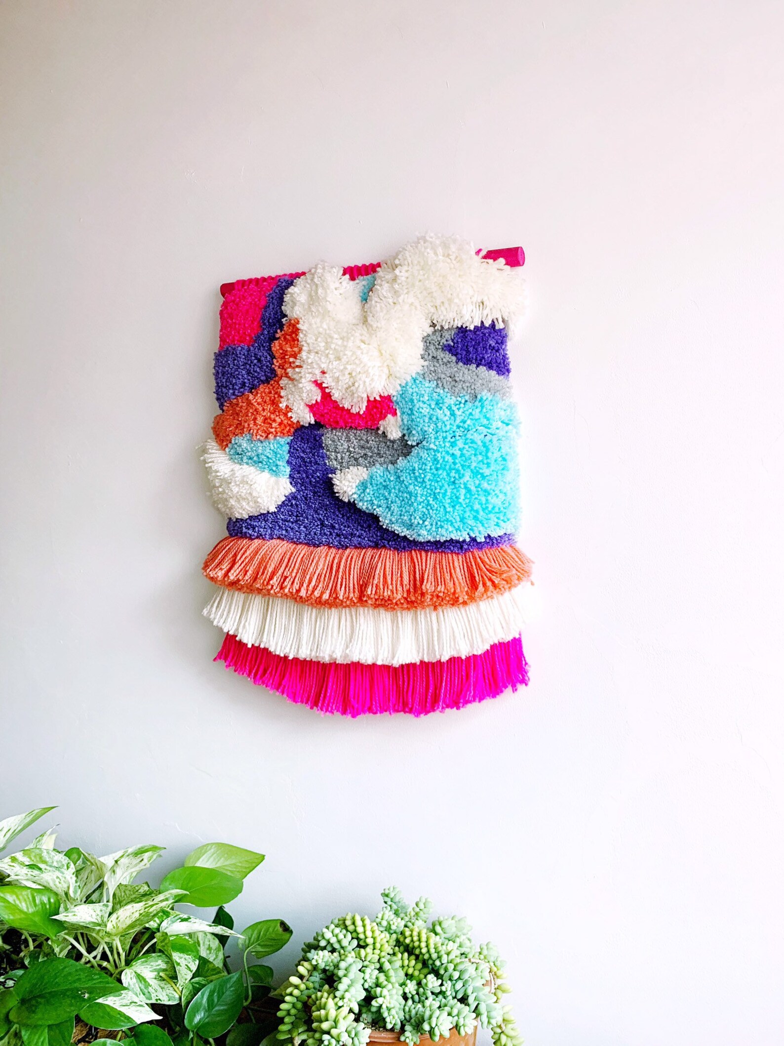 Handcrafted Contemporary Woven Wall Art A Colorful Textile Etsy