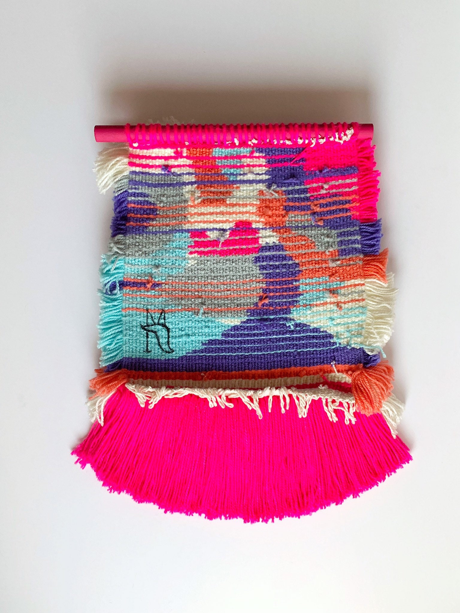 Handcrafted Contemporary Woven Wall Art A Colorful Textile Etsy