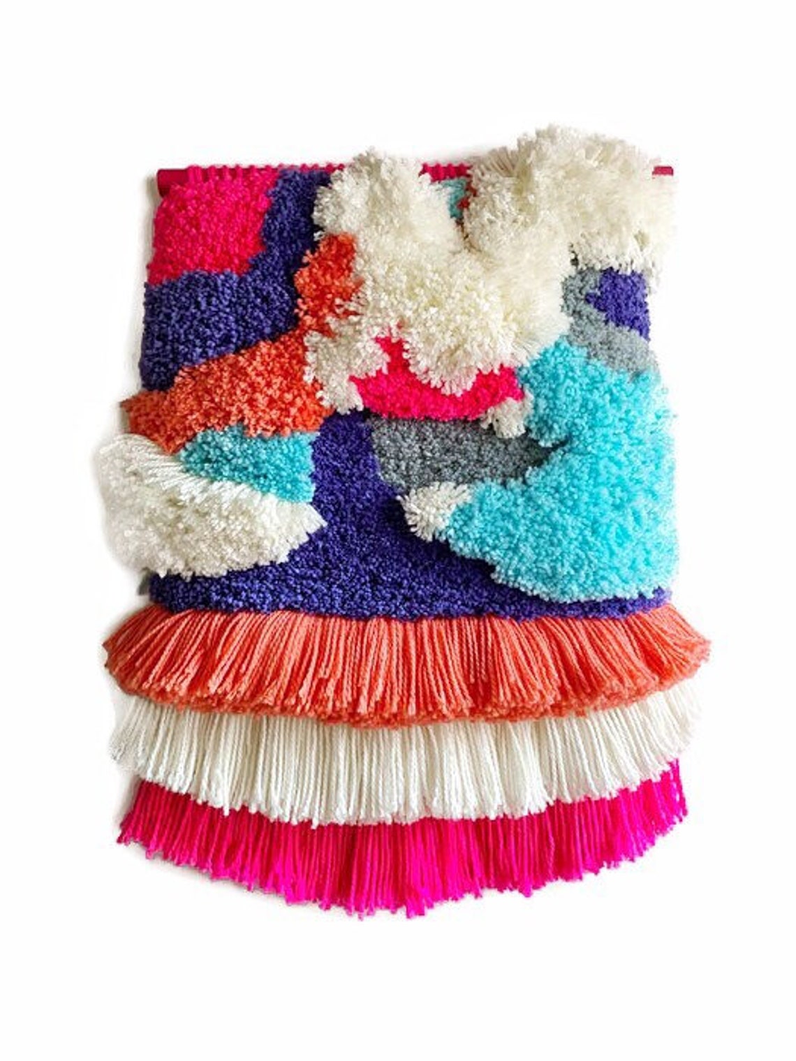 Handcrafted Contemporary Woven Wall Art A Colorful Textile Etsy