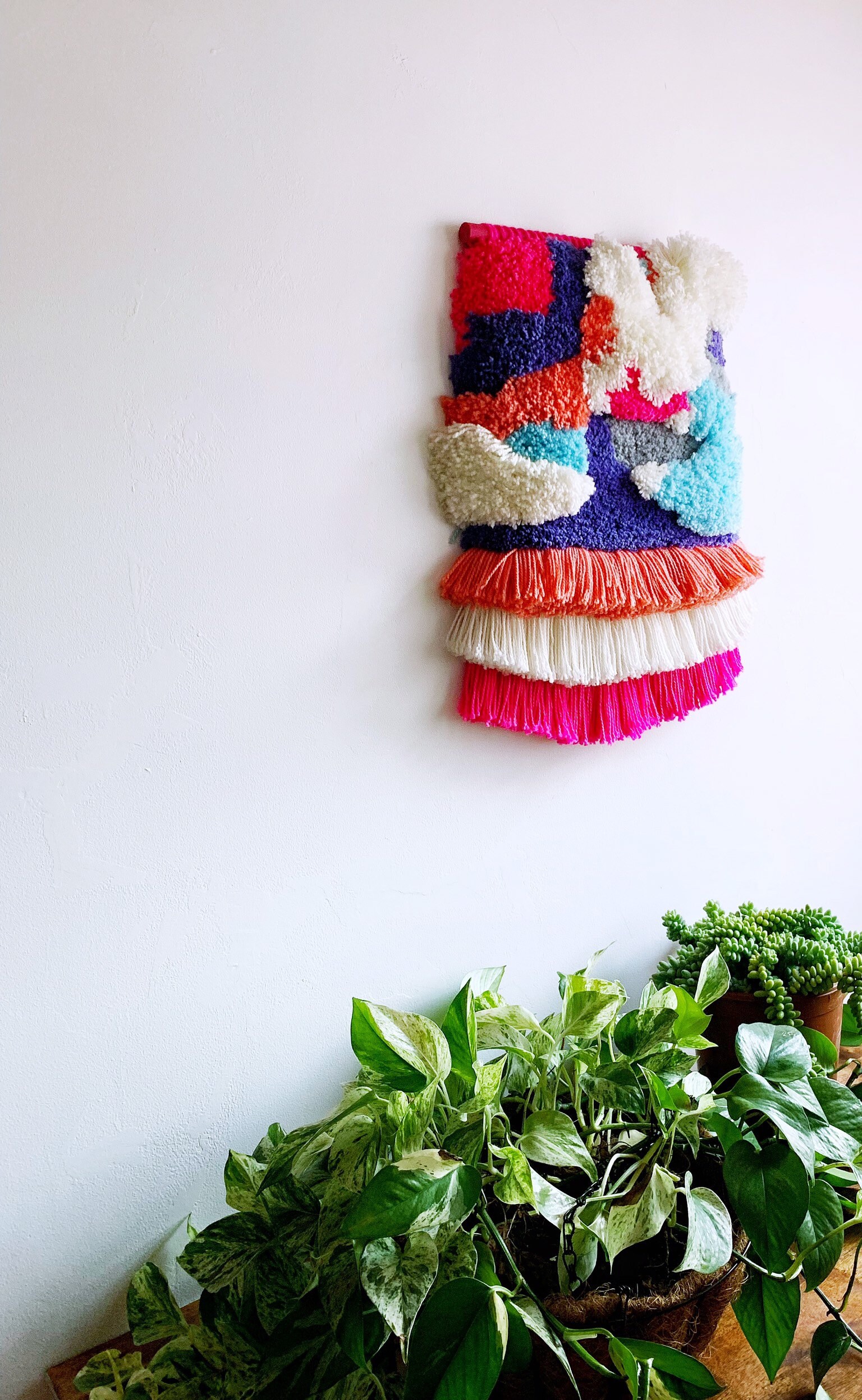 Handcrafted Contemporary Woven Wall Art A Colorful Textile Etsy