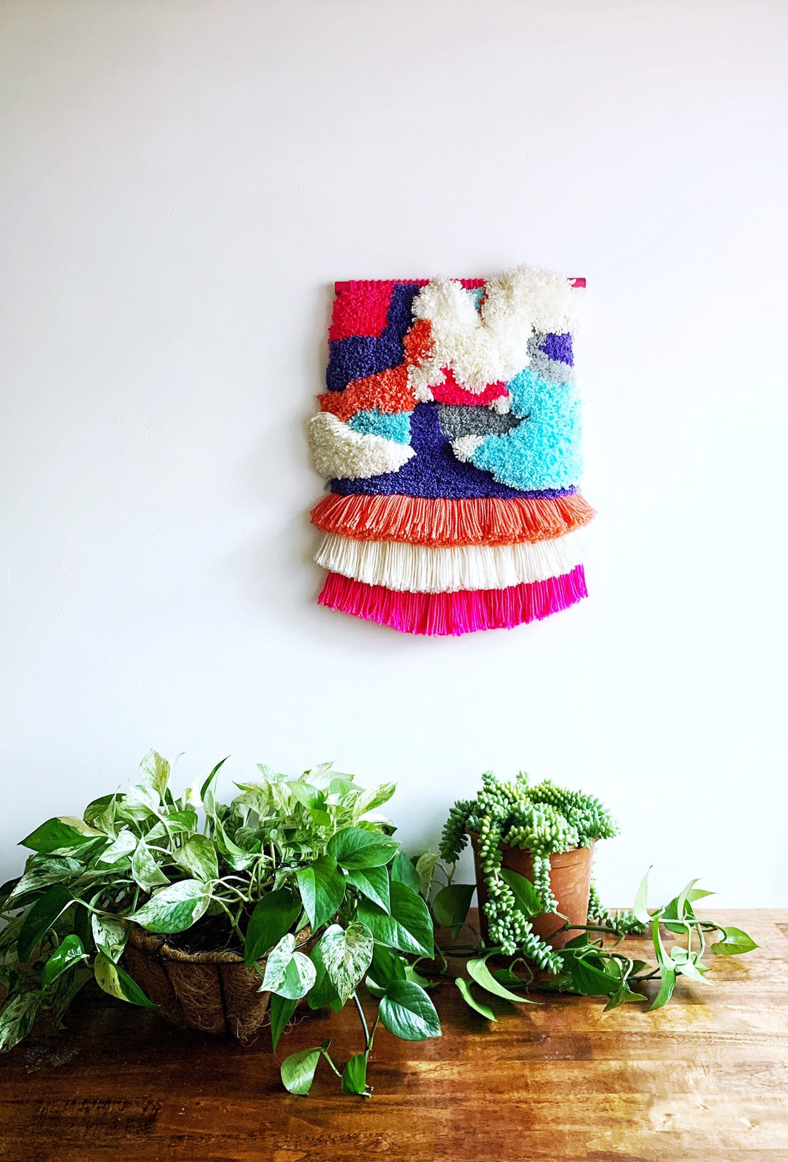 Handcrafted Contemporary Woven Wall Art A Colorful Textile Etsy
