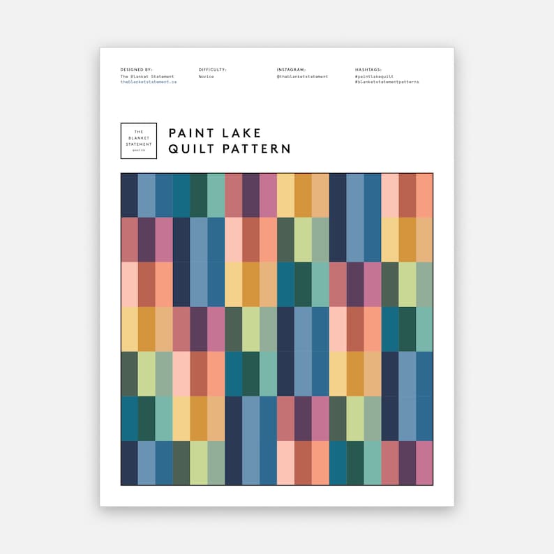 Paint Lake Quilt Pattern PDF Download Etsy